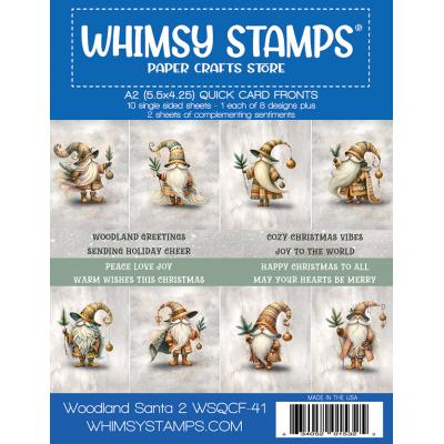 Whimsy Stamps Quick Card Fronts - Woodland Santa 2